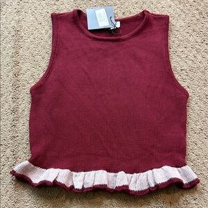 Le Lis Burgundy Knit Top